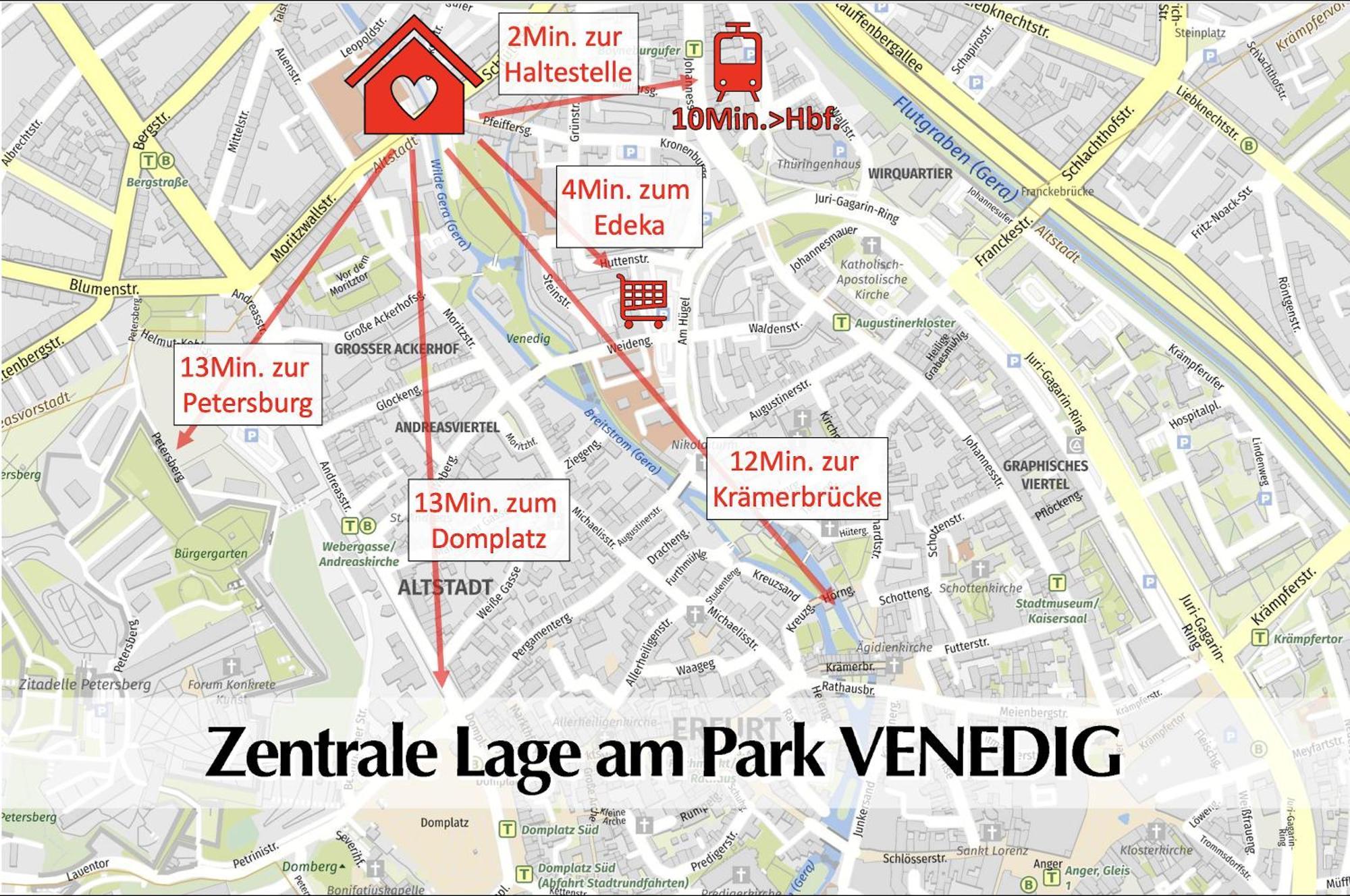 80M2 3R Wohnung Mit Privatem Parkplatz, Kingsize Betten, Smart-Tv, Etc Erfurt Extérieur photo